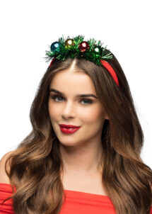 serre-tête de Noël, serre tête boules de Noël, accessoire secret santa