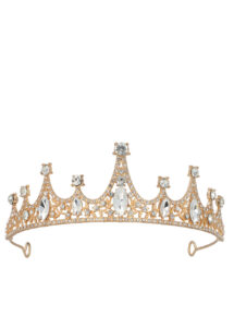 diadème de princesse strass, couronne princesse rose gold, diadème rose gold et strass