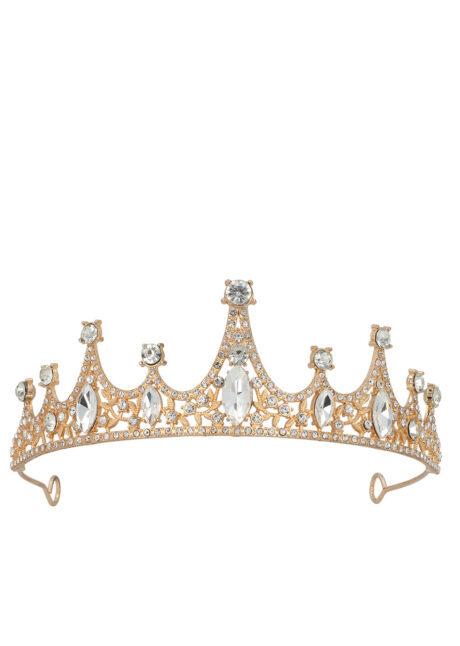 diadème de princesse strass, couronne princesse rose gold, diadème rose gold et strass, Diadème de Princesse, Julia, Métal et Strass