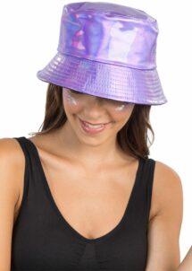 bob violet irisé, bob festival, accessoires années 90, accessoires années 2000