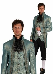 déguisement de marquis, costume de marquis, déguisement Versailles, Déguisement de Marquis Versailles, Turquoise et Doré, Premium