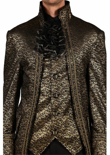 déguisement de marquis pour homme, costume de marquis, déguisement bal de Versailles, Déguisement de Marquis Versailles, Noir et Doré, Premium