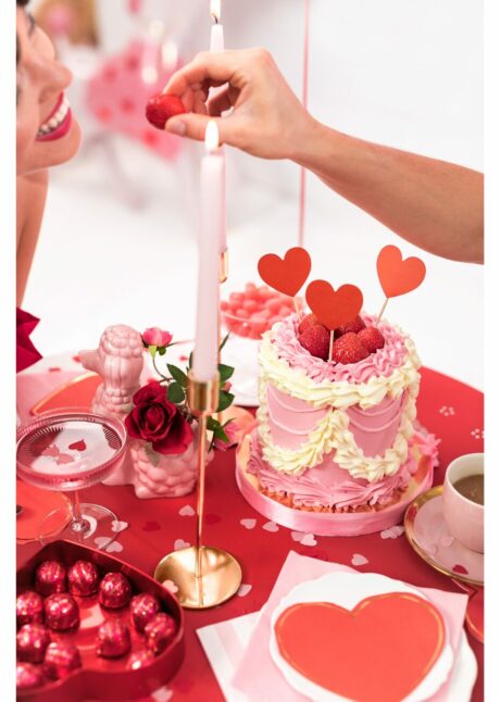 cake topper coeurs rouges, pics décos gâteau coeur, Décoration Gâteaux, Pics Apéro, Coeurs Rouges