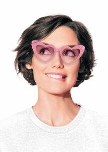 lunettes coeurs roses, lunettes coeurs, lunettes en forme de coeur