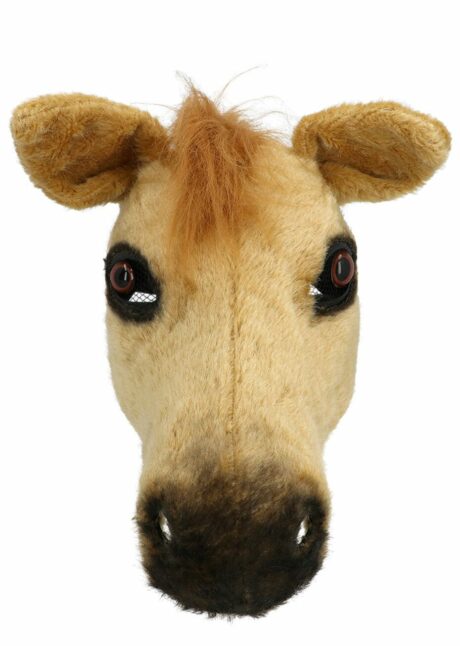 Masque de Cheval, masque cheval fourrure, masque cheval demi visage, Masque de Cheval en Fourrure, Demi Visage