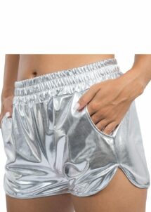 short argent, short de déguisement, short années 80, short festival