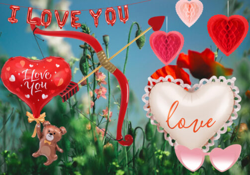 Soirée déguisement déco Saint Valentin, Accessoires et Décorations