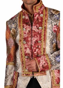 veste marquis, veste aristocrate, déguisement top qualité, déguisement carnaval de Venise, Déguisement d&rsquo;Aristocrate Baroque, Veste Orange, Premium