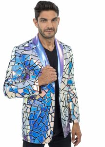 veste holographique, déguisement futuriste, déguisement festival, déguisement disco
