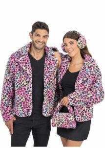 veste léopard rose, veste festival, déguisement années 2000, Déguisement Festival et 2000, Veste Léopard Rose