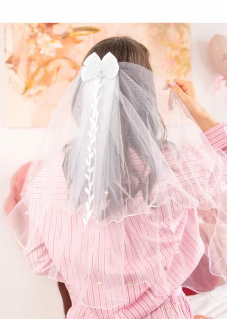 voile de mariée, voile bride, voile mariée, Voile de Mariée, Noeud Satin