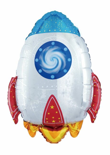 ballon fusée, ballon fusée spatiale, anniversaire thème Espace, Ballon Fusée Spatiale Holographique, en Aluminium