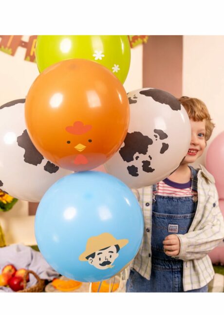 ballons animaux de la ferme, ballons animaux pour enfants, Ballons Latex Animaux de la Ferme 30 cm