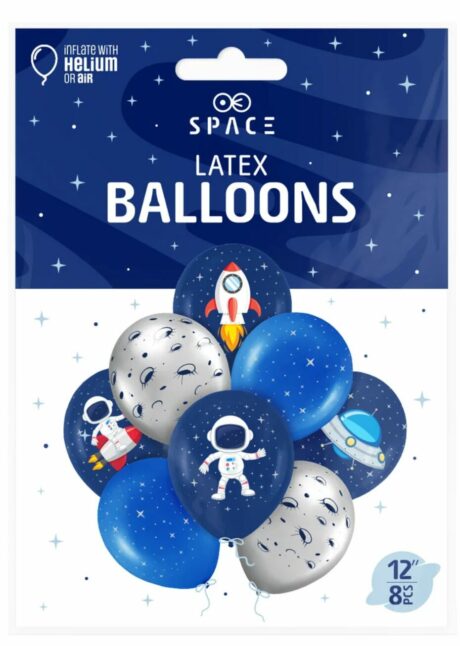 ballons thème Espace, ballons enfants fusées, ballons thème cosmos, Ballons Latex Espace 30 cm