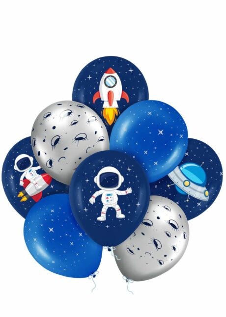 ballons thème Espace, ballons enfants fusées, ballons thème cosmos, Ballons Latex Espace 30 cm