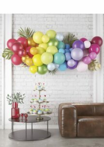 guirlande de ballons, arche de ballons, ballons arc en ciel, guirlande ballons multicolores