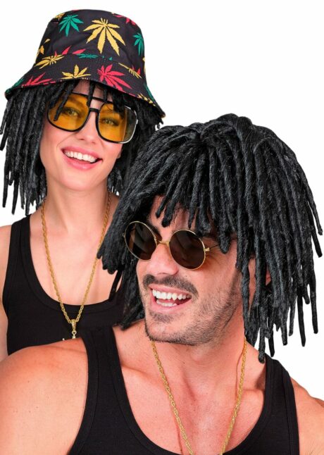 perruque rasta courte, perruque jamaïcain, perruque dreadlocks, Perruque Dread Rasta – Dreadlocks Courtes