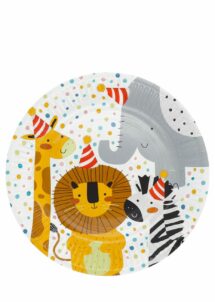 assiettes jetables anniversaire jungle, assiettes anniversaire enfant, assiettes jungle