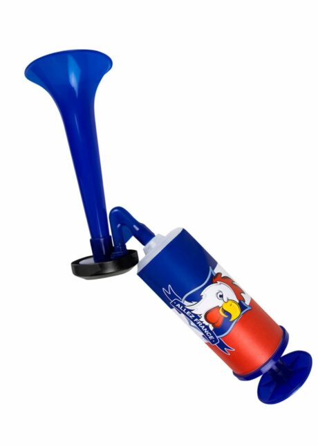 CORNE DE SUPPORTER FRANCE, corne supporter manuelle, corne de brume, Corne de Supporter Manuelle France – Bleu Blanc Rouge