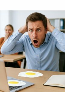 oeuf sur le plat farce et attrape, faux oeuf farce et attrape