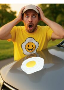 oeuf sur le plat farce et attrape, faux oeuf farce et attrape