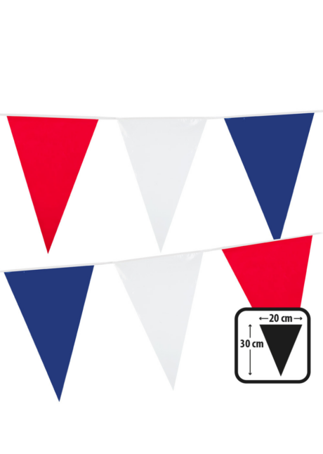 guirlande fanions France, guirlande fanions bleu blanc rouge, décorations 14 juillet, Guirlande Fanions France 10 m – 20 x 30 cm