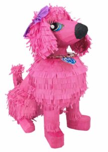 PINATA ANNIVERSAIRE CHIEN ROSE, pinata anniversaire fille