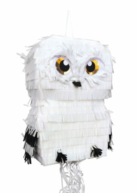PINATA CHOUETTE BLANCHE EDWIGE ANNIVERSAIRE, Pinata Chouette Blanche pour un Anniversaire Magique – 40 cm