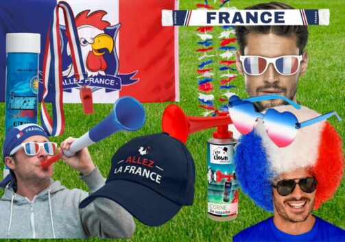 Soirée déguisement déco Supporter France : déco et accessoires bleu blanc rouge