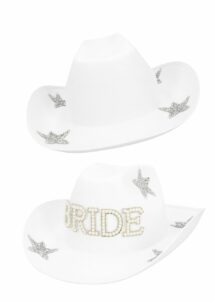 CHAPEAU BRIDE étoiles paillettes, chapeau cowboy Bride étoiles paillettes