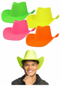 chapeau cowboy fluo, chapeau de cowboy fluo