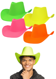 chapeau cowboy fluo, chapeau de cowboy fluo