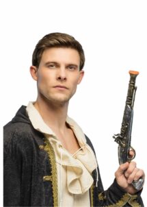 pistolet de pirate, pistolet pirate sonore, pistolt pirate effet vieilli, Pistolet de Pirate Sonore, Effet Métal Vieilli, 42 cm