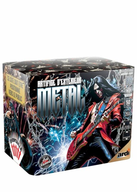 boite feu d'artifice Ardi, feu d'artifice compact Métal, feu d'artifice pour particulier, Feu d&rsquo;Artifice Automatique Métal – 31 Coups, 50 s, 50 m