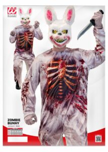 déguisement lapin tueur, déguisement lapin Halloween avec masque, masque lapin horreur
