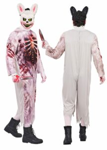 déguisement lapin tueur, déguisement lapin Halloween avec masque, masque lapin horreur