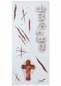 faux tatouage exorciste, faux tatouage blessure Halloween