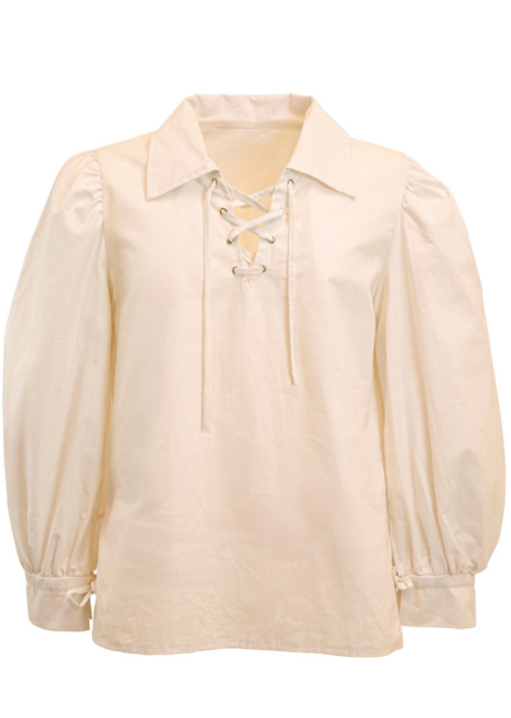 chemise médiévale homme, chemise pirate homme, Chemise Médiévale Écrue avec Laçage
