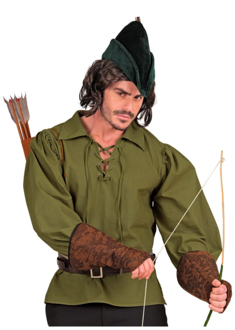 chemise médiévale homme, chemise robin des bois, chemise kak médiévale, Chemise Médiévale Kaki, Robin des Bois