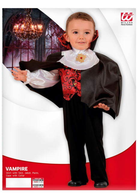 déguisement vampire bébé, déguisement halloween bébé, Déguisement Vampire Bébé avec Cape et Jabot