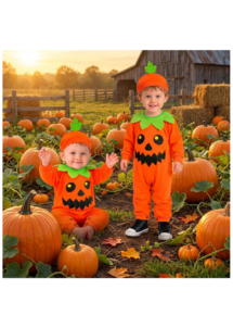 déguisement citrouille bébé, combinaison citrouille bébé, déguisement Halloween bébé