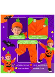 déguisement citrouille bébé, combinaison citrouille bébé, déguisement Halloween bébé