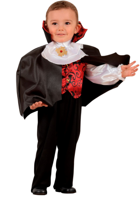 déguisement vampire bébé, déguisement halloween bébé, Déguisement Vampire Bébé avec Cape et Jabot