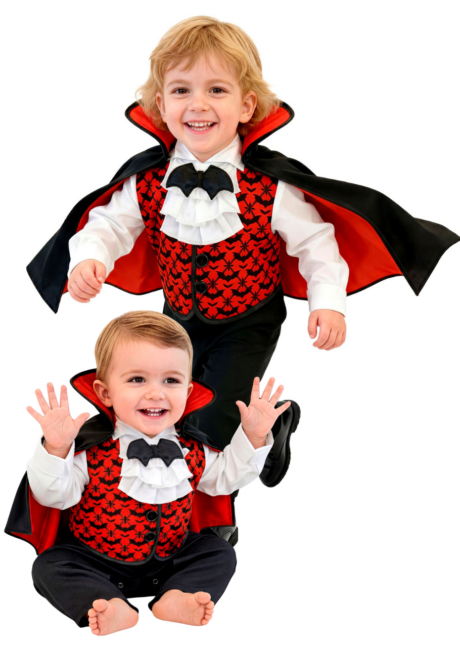déguisement vampire bébé, costume vampire bébé, déguisement halloween bébé, Déguisement Vampire Bébé, Combinaison et Cape