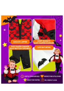 déguisement vampire bébé, costume vampire bébé, déguisement halloween bébé