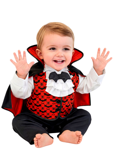 déguisement vampire bébé, costume vampire bébé, déguisement halloween bébé, Déguisement Vampire Bébé, Combinaison et Cape