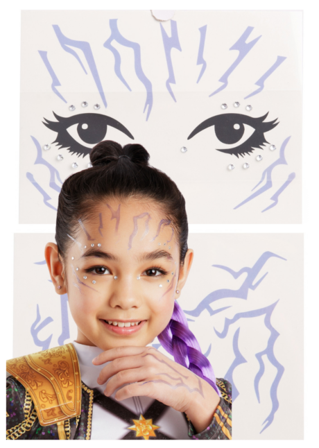 TATOUAGES EPHEMERES RUMI KPOP, Faux Tatouages KPop Demon Hunters, Marques de Rumi, avec Strass