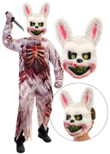 déguisement lapin zombie garçon, déguisement lapin tueur garçon
