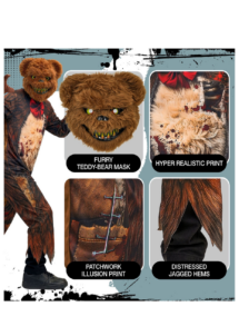 déguisement ours zombie halloween garçon, déguisement ours tueur garçon, Déguisement d’Ours Zombie, Combinaison et Masque, Garçon