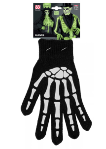gants squelette phosphorescents, gants squelette adulte, gants squelette halloween